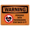 Signmission OSHA WARNING Sign, Persons W/ Pacemakers Stay Back 6 Ft, 24in X 18in Alum, 18" W, 24" L, Landscape OS-WS-A-1824-L-12757 - alternate 1